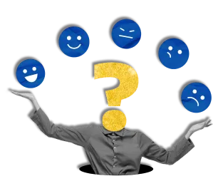 graphic depicting confusing emotions